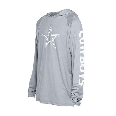 Men's�New Era Gray Dallas Cowboys Adventure Collection Raglan Long Sleeve Hoodie T-Shirt