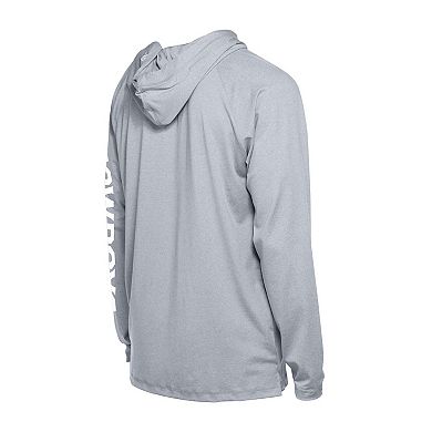 Men's�New Era Gray Dallas Cowboys Adventure Collection Raglan Long Sleeve Hoodie T-Shirt