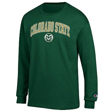 Men's�Champion Green Colorado State Rams Arch Over Logo Long Sleeve T-Shirt