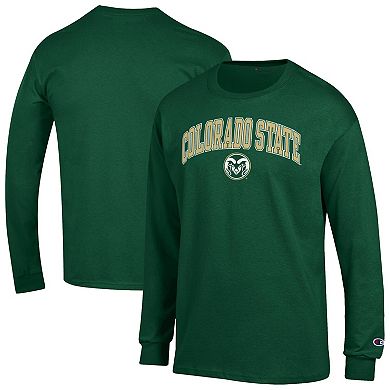 Men's�Champion Green Colorado State Rams Arch Over Logo Long Sleeve T-Shirt