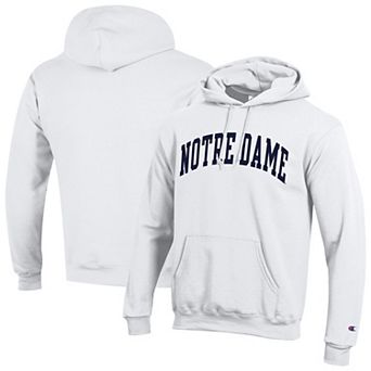 Men's Champion White Notre Dame Fighting Irish Basic Arch Fleece Pullover Hoodie