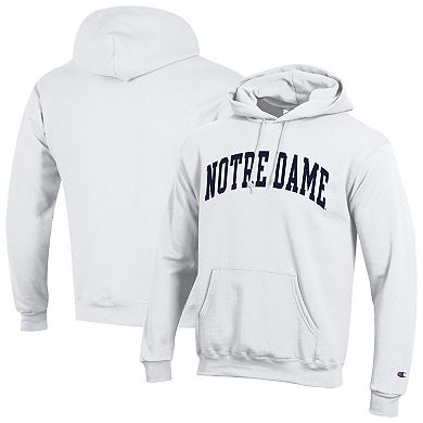 Men's Champion White Notre Dame Fighting Irish Basic Arch Fleece Pullover Hoodie