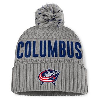 Women's Fanatics Gray Columbus Blue Jackets Heritage Tilly Cuffed Knit Hat with Pom