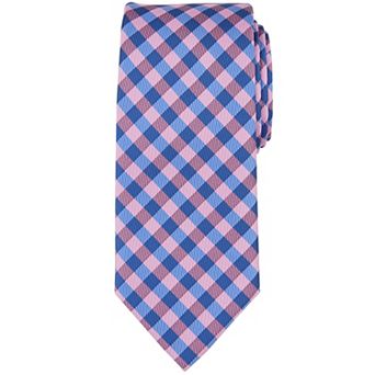 Men's Bespoke Pink Derby Gingham Tie & Bow
