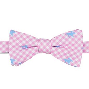 Men's Bespoke Pink Derby Gingham Tie & Bow
