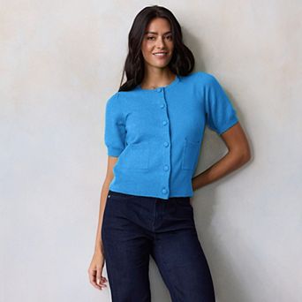 Petite LC Lauren Conrad Short Sleeve Cardigan