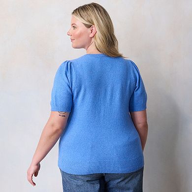 Plus Size LC Lauren Conrad Short Sleeve Cardigan