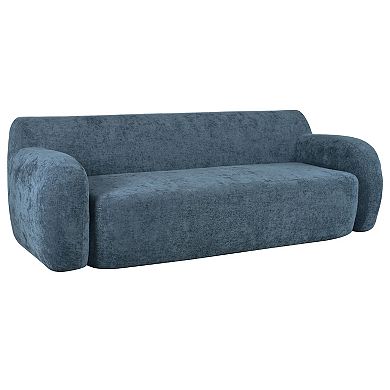Merax 81.5" Minimalist Compression Sofa, Curved Design, 3-Seater Casual Sofa for Living Rooms