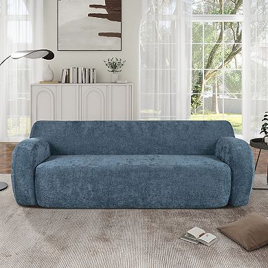 Merax 81.5" Minimalist Compression Sofa, Curved Design, 3-Seater Casual Sofa for Living Rooms
