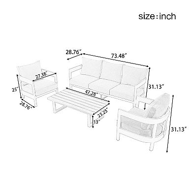Merax High-Quality Outdoor Seating Set with Thick Cushions for Ultimate Comfort