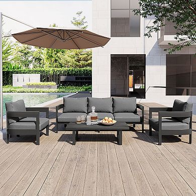 Merax High-Quality Outdoor Seating Set with Thick Cushions for Ultimate Comfort