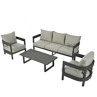 Merax High-Quality Outdoor Seating Set with Thick Cushions for Ultimate Comfort