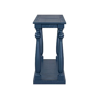 Merax Vintage Wood Grain Console Table with Bottom Shelf and Four Vase Legs