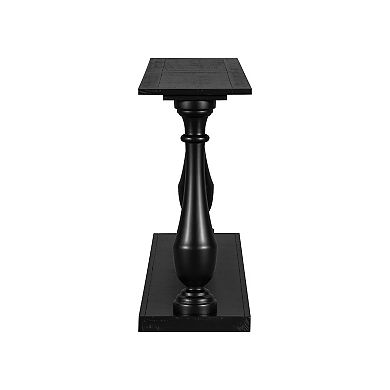 Merax Vintage Sofa Table Console Table with Luxurious Pine Veneer and Elegance Vase-Leg Design