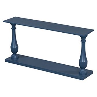 Merax Vintage Sofa Table Console Table with Luxurious Pine Veneer and Elegance Vase-Leg Design