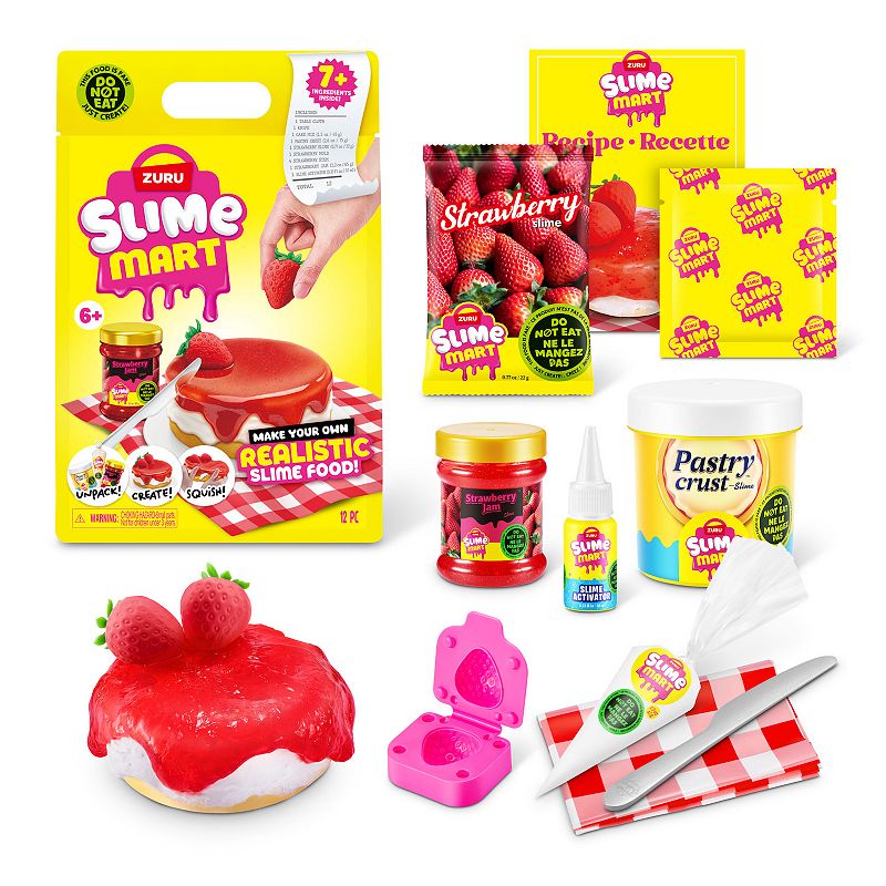 すらいむ ZURU Slime Mart 12-pc. Strawberry Cheesecake Slime Making Kit