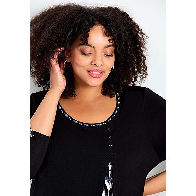 Avenue Women's Plus Size Alena Print Tunic
