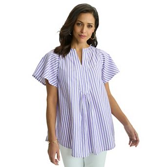 Jessica London Women's Plus Size Notch Neck Top