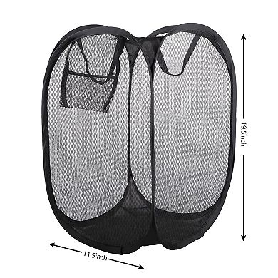 Mesh Hamper Foldable Laundry Bag Storage Basket