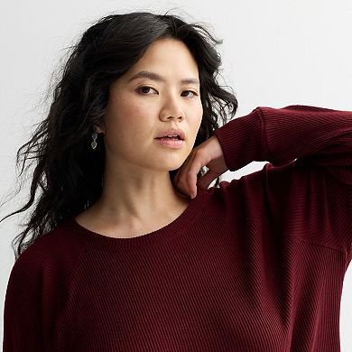 Juniors' Plus Size SO® Cozy Crew Pullover Sweater