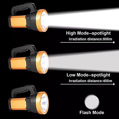 Rechargeable Ultra Bright LED Searchlight Zoom Spotlight Flashlight