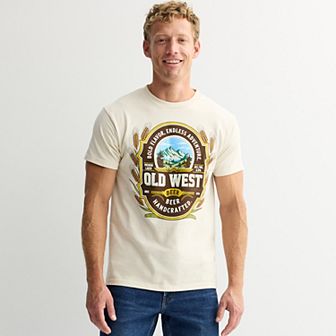 Men's Old West Handcrafted Beer Tan Graphic Tee