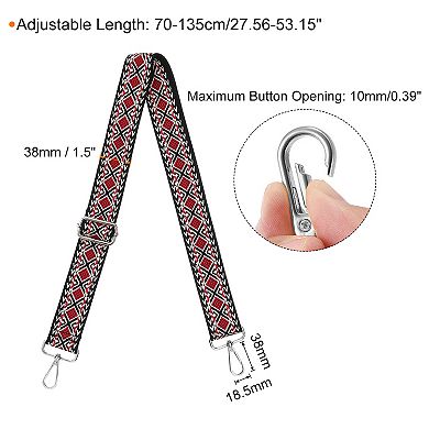 Purse Strap Replacement, 27.5-53inch Adjustable Polyester Stylish 1.5" Wide Crossbody Shoulder Strap