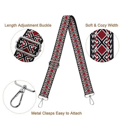Purse Strap Replacement, 27.5-53inch Adjustable Polyester Stylish 1.5" Wide Crossbody Shoulder Strap