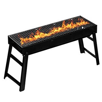 Portable Wide Charcoal Grill Foldable