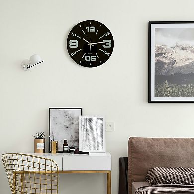 Set of 2 Black Wall Clocks