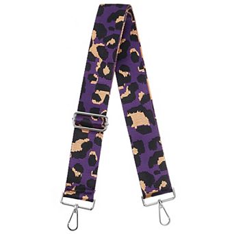 Purse Strap Replacement, 31-51inch Adjustable Polyester Leopard 2inch Wide Crossbody Shoulder Strap