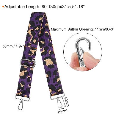 Purse Strap Replacement, 31-51inch Adjustable Polyester Leopard 2inch Wide Crossbody Shoulder Strap