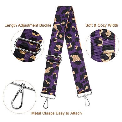Purse Strap Replacement, 31-51inch Adjustable Polyester Leopard 2inch Wide Crossbody Shoulder Strap