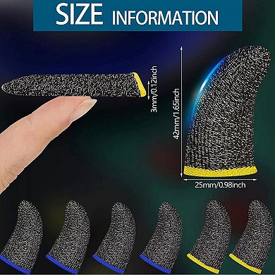 Screen Gaming Finger Sleeve Sweat Proof Glove 20Pcs