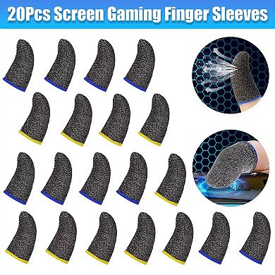 Screen Gaming Finger Sleeve Sweat Proof Glove 20Pcs
