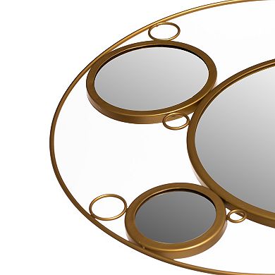 Set of 2 19.75-inch Round Frame Mirror