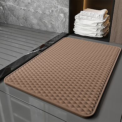 1 Pcs Bathroom Rugs Mat, Soft and Absorbent Bath Rugs, Non-Slip Bath Floor Mats for Sink 16" x 24"