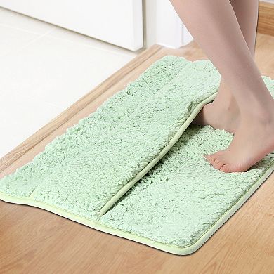 1Pcs Plush Shaggy Bathroom Rugs Mat, Soft and Absorbent Bath Rugs, Non-Slip Bath Carpet, 20"x32"