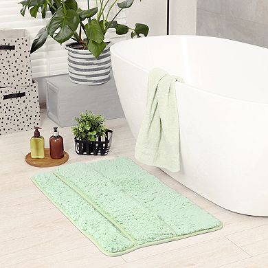 1Pcs Plush Shaggy Bathroom Rugs Mat, Soft and Absorbent Bath Rugs, Non-Slip Bath Carpet, 20"x32"