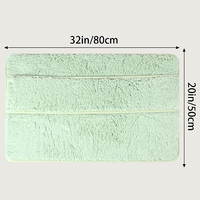 1Pcs Plush Shaggy Bathroom Rugs Mat, Soft and Absorbent Bath Rugs, Non-Slip Bath Carpet, 20"x32"