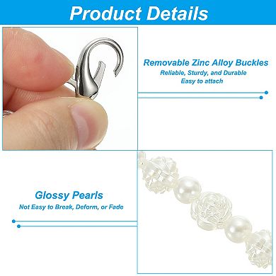 Imitation Pearl Bead Purse Chain Strap 10", Handbag Clutch Replacement for DIY Handbag