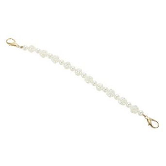 Imitation Pearl Bead Purse Chain Strap 10", Handbag Clutch Replacement for DIY Handbag