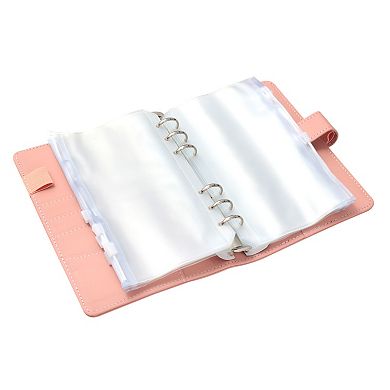 A6 Budget Binder with Zipper Envelopes, 33Pcs Money Binder Planner for Budgeting Saving Expense