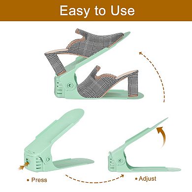 Shoe Slots Organizer 255x 95x 200mm, Adjustable Double Layer Rack Pack of 20