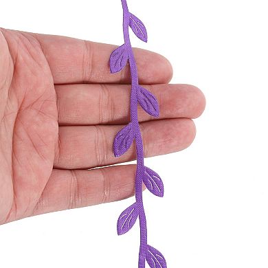 44 Yards Pink Leaf Ribbon, Leaves Trim Rope Artificial Leaf String for Wreath Making Gift Wrapping