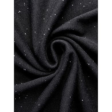 Sleeveless Bodysuits for Women's Sparkly Crew Neck Slimming Thong Tank Top