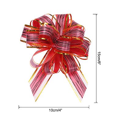 20pcs 6" Large Pull Bow Gift Wrapping Bows Ribbon Organza for Wedding Baskets Presents