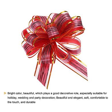 20pcs 6" Large Pull Bow Gift Wrapping Bows Ribbon Organza for Wedding Baskets Presents