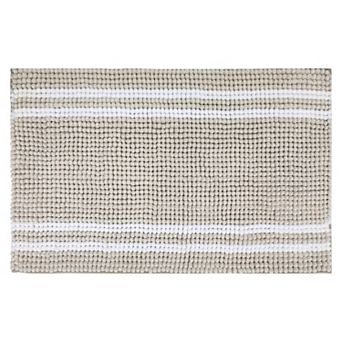 1 pc Striped Bathroom Rugs, Soft and Absorbent Fluffy Bath Rug, Non Slip Bathroom Floor Mat, 20"x32"