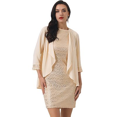 two piece sequin dress set Silver Sequin Two Piece Set